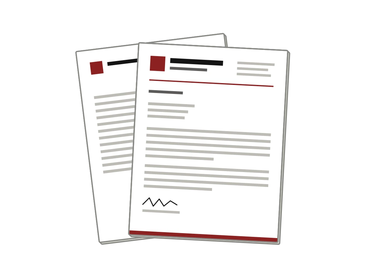 Printed company letterhead