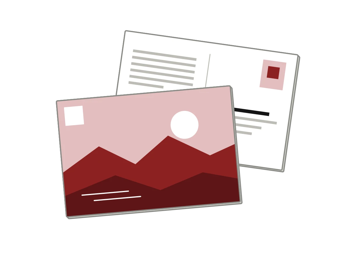 Printed postcards